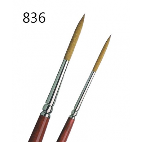 Pennello tondo filettante - extralungo sintetico oro 836