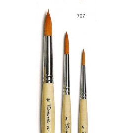 Pennello tondo, sintetico ambra 707