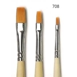 Pennello piatto, sintetico ambra 708