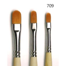 Pennello lingua di gatto, sintetico ambra 709