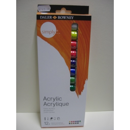DALER-ROWNEY SIMPLY. SET COLORI ACRILICI.