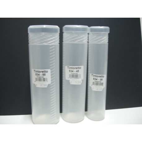 TUBO PORTAPENNELLI TELESCOPICO IN PLASTICA TRASPARENTE